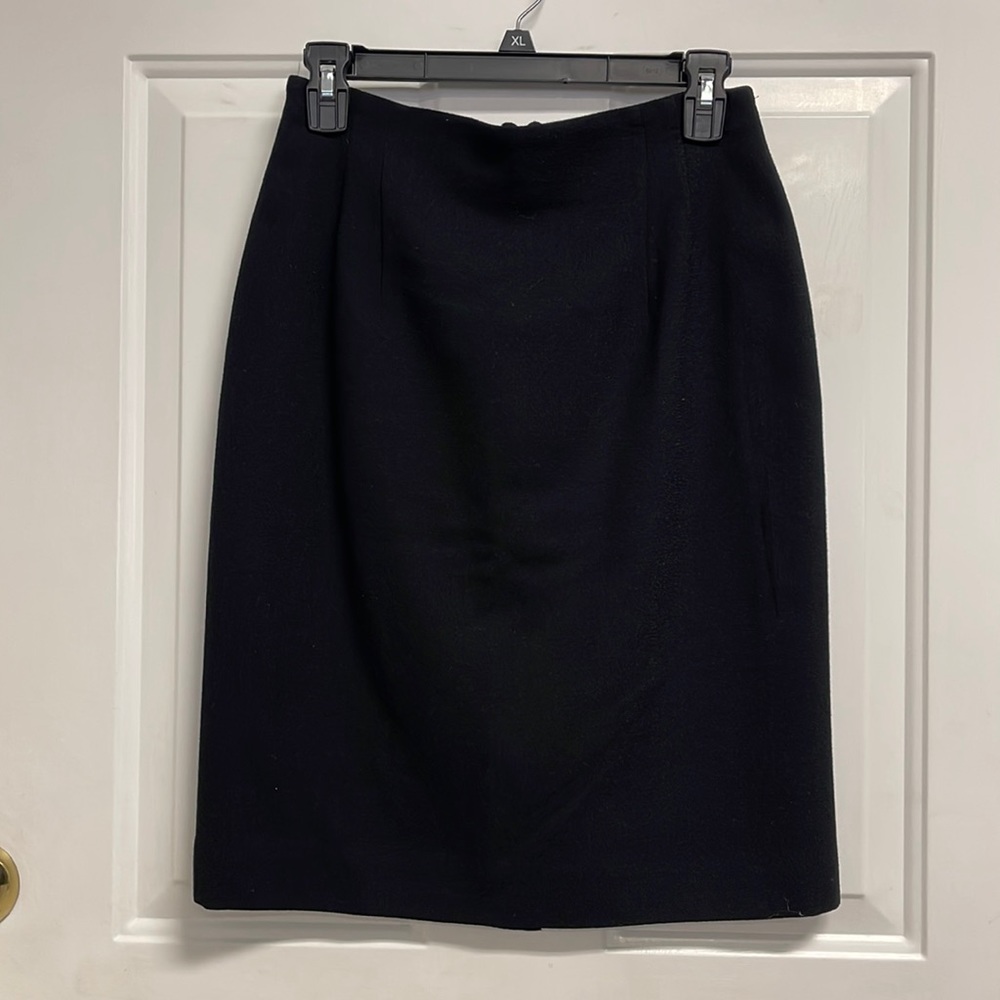 Black wool skirt